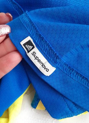 Climacool supernova желто-синий желто-голубой лонгслив футболка кофта спортивная с терморегуляцией реглан8 фото