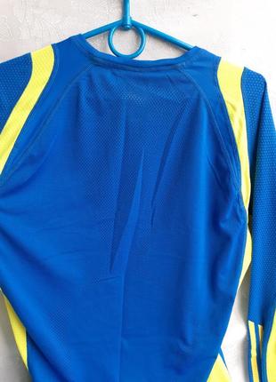 Climacool supernova желто-синий желто-голубой лонгслив футболка кофта спортивная с терморегуляцией реглан5 фото