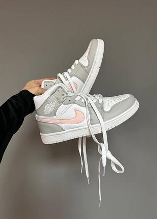 Nike air jordan retro 1 “light grey / pink”