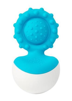 Прорезыватель-неваляшка fat brain toys dimpl wobl голубой  (f2174ml)