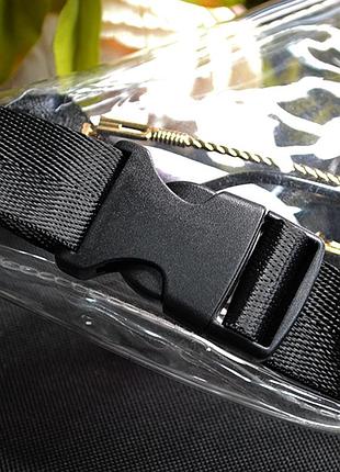 Силіконова прозора сумка бананка, силиконовая, прозрачная, силикон, крос боди, кросс...