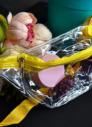 Силіконова прозора сумка бананка, силиконовая, прозрачная, силикон, крос боди, кросс...