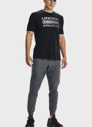 Under armour чоловічі сірі спортивні штани ua unstoppable joggers2 фото