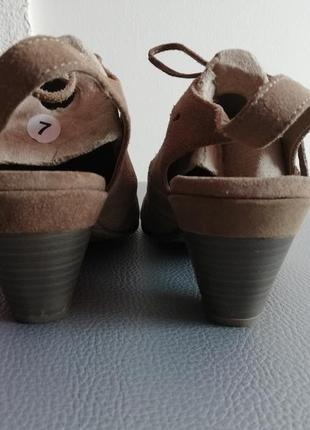 Босоніжки шкіряні сандалі 38 натуральна замша5 фото
