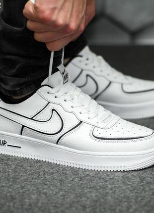 Мужские кроссовки nike air force (черно/белые)