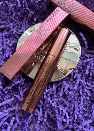 Люксовая тушь объём+длина lawless beauty  the one and done long-wear volumizing mascara7 фото