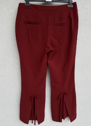 Бордовые брюки only укороченные5 фото