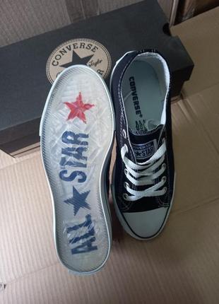 Черно-белые низкие кеды converse all star