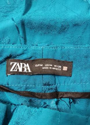 Жакардовые штаны zara, s,m6 фото