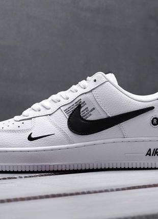 Мужские кроссовки nike air force 1 lv8 (черно/белые)3 фото