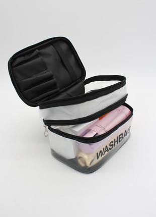 Двоповерхова водонепроникна косметичка washbag3 фото