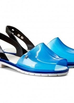 Женские синие силиконовые босоножки бразильского бренда melissa