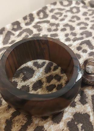 Nature bijoux набор украшений - браслет и кольца, дерево, франция6 фото