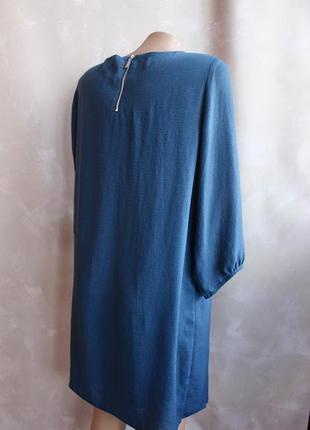 Платье шифоновое синее свободного кроя h&amp;m7 фото