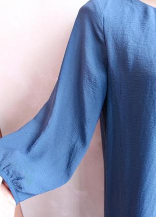 Платье шифоновое синее свободного кроя h&amp;m2 фото