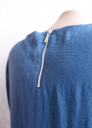 Платье шифоновое синее свободного кроя h&amp;m5 фото