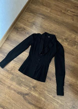 Чорна стильна кежуал-сорочка однотонна італія