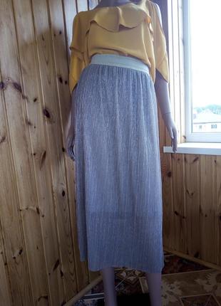 Миди длинная  плиссе юбка размер 185 фото