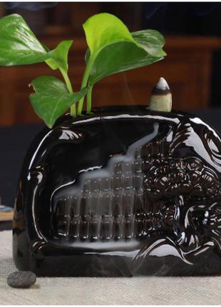 Підставка "рідкий дим" кераміка "пейзажний водоспад"