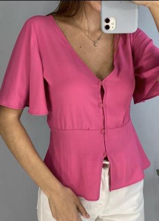 Женская розовая блузка2 фото