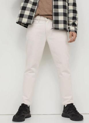 Новые мужские штаны/ джинсы мом в молочном цвете от h&m оригинал на весну/ лето (л-хл) (34, l 32)2 фото