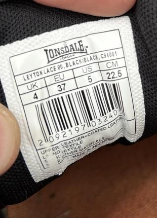 Lonsdale кроссовки 37 размер черные кеды оригинал7 фото