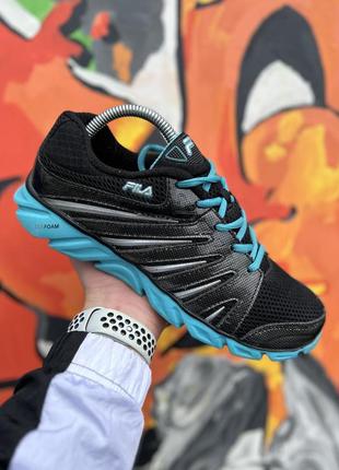 Fila кроссовки 39.5 размер черные голубые оригинал