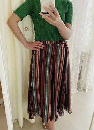 Юбка спідниця плісе кроше zara юбка міді2 фото
