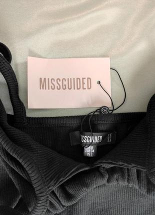 Черный боди в рубчик missguided6 фото