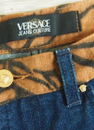 Джинсы versace оригинал тигр цветок м9 фото