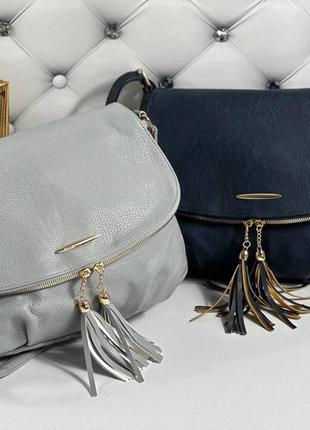 Стильная сумка клатч, светло-серая, синяя 🔥много цветов🔥10 фото