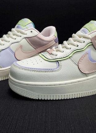 Женские кроссовки найк форс цветные nike air force shadow candy bonbon