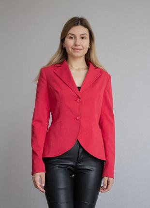 Пиджак красный женский5 фото
