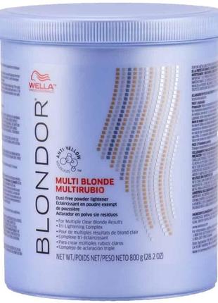 Осветляющий порошок wella blondor multi blonde powder, 800 г1 фото