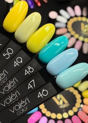 Гель-лак valeri №046 (зеленувато-блакитний, емаль), 6 мл2 фото