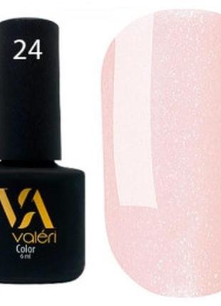 Гель-лак valeri №024 (ніжно-рожевий, микроблеск), 6 мл