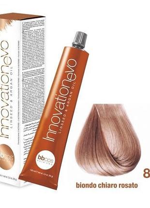 Стойкая краска для волос bbcos innovation evo hair color cream № 8/26 блондин светлый медный, 100 мл