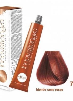 Стійка фарба для волосся bbcos innovation evo hair color cream no 7/46 блондин мідно-золотистий, 100 мл