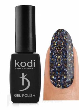 Гель-лак kodi №180 sh (серебристые, золотые и синые блестки), 8 мл