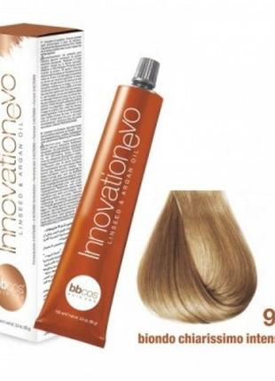 Стойкая краска для волос bbcos innovation evo hair color cream № 9/00 очень светлый блондин интенсивны, 100 мл