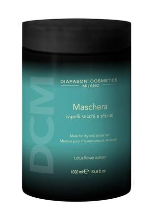 Маска для сухого та пошкодженого волосся dcm mask for dry and brittle hair, 1000 мл