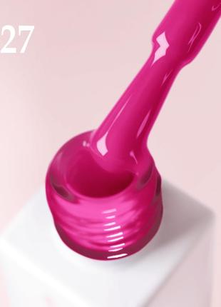 Гель-лак для ногтей joia vegan 027 (насыщенный-розовый), 6мл3 фото