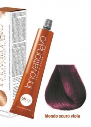 Стійка фарба для волосся bbcos innovation evo hair color cream no 6/2 блондин темно-попелястий, 100 мл