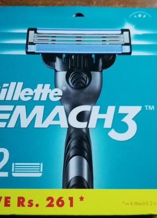 Змінні касети gillette mach3 — 12 шт (оригінал)