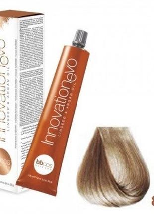 Стійка фарба для волосся bbcos innovation evo hair color cream № 8/32 світлий блондин медовий, 100 мл