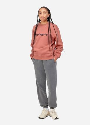 Жіночий світшот carhartt wip w' carhartt sweat misty blush/vulcan1 фото