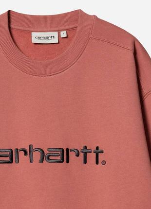 Женский свитшот carhartt wip w' carhartt sweat misty blush/vulcan3 фото