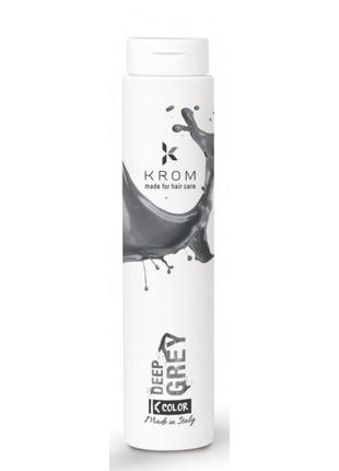 Маска-краска без аммиака krom k-color глубокий серый, 250 мл