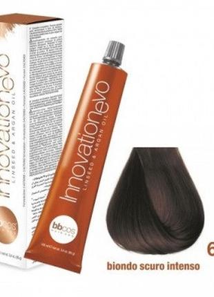 Стійка фарба для волосся bbcos innovation evo hair color cream № 6/00 темний блондин інтенсивний, 100 мл