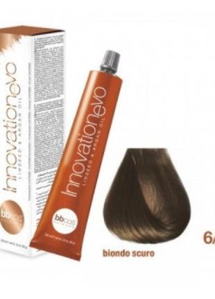 Стойкая краска для волос bbcos innovation evo hair color cream № 6/0 темный блондин, 100 мл